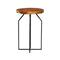 24" Brown Teak Wood Contemporary Accent Table